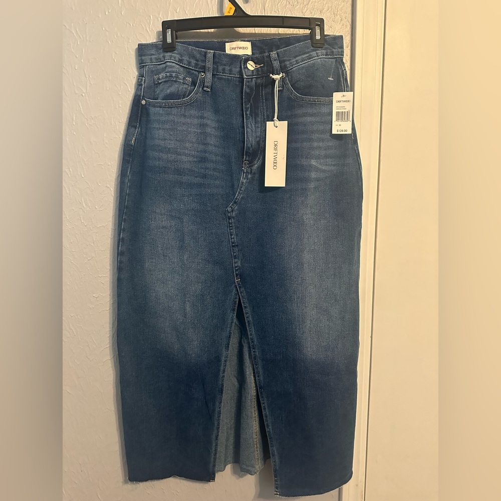 DRIFTWOOD Medium Wash Denim Skirt - Blue